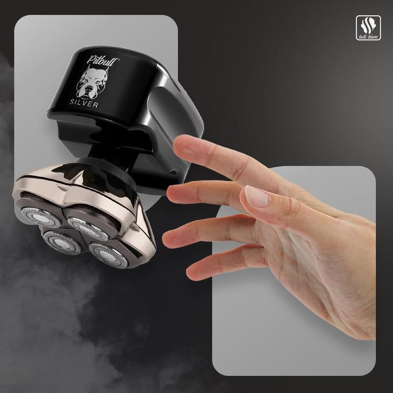 Shaver Skull Shaver Pitbull Silver PRO SX5 para cabeça e rosto